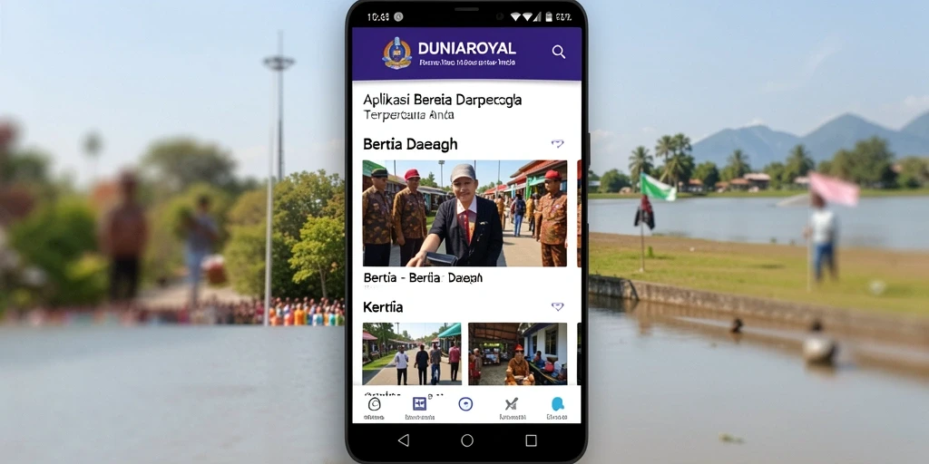 Antarmuka DUNIAROYAL yang informatif dan mudah digunakan.