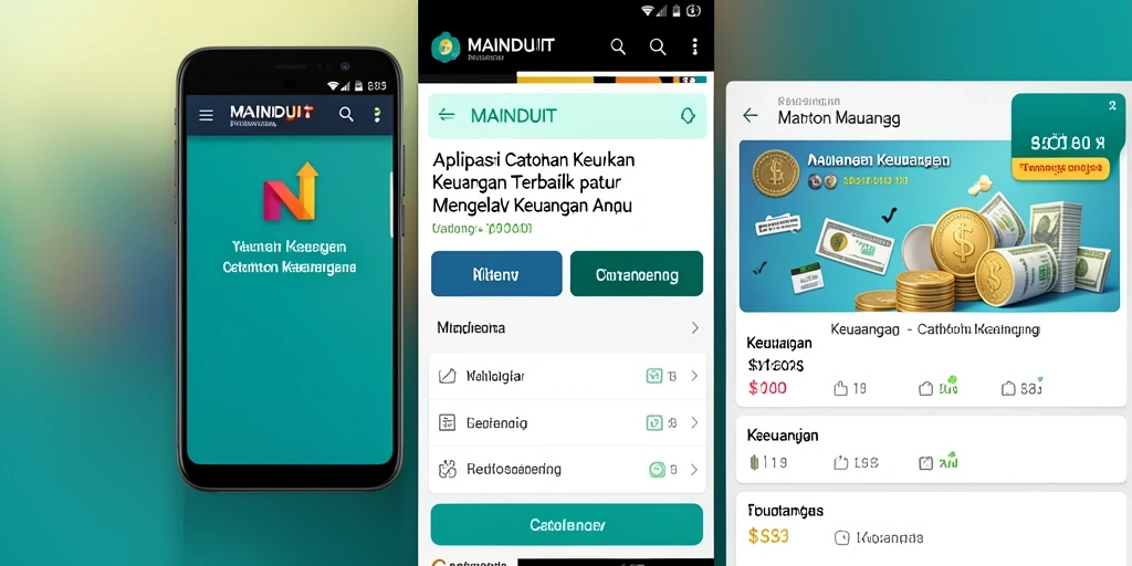 Antarmuka MAINDUIT memudahkan pencatatan transaksi keuangan dengan fitur lengkap.