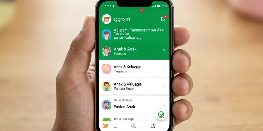 Antarmuka pengguna QQ1221 yang intuitif dan ramah anak.