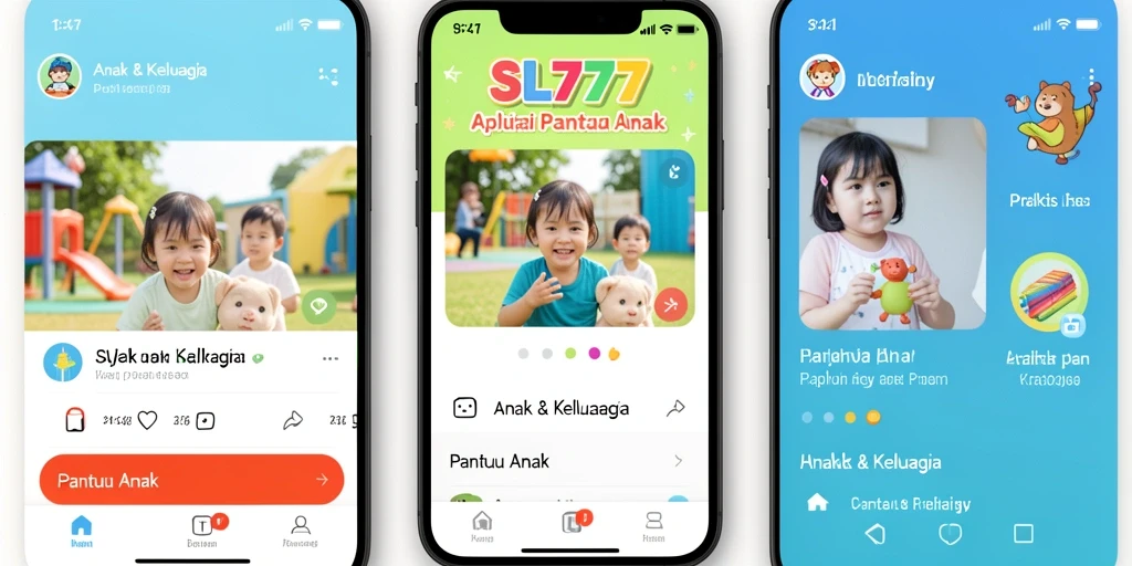 Antarmuka aplikasi SL777 dengan fitur pemantauan anak yang intuitif.
