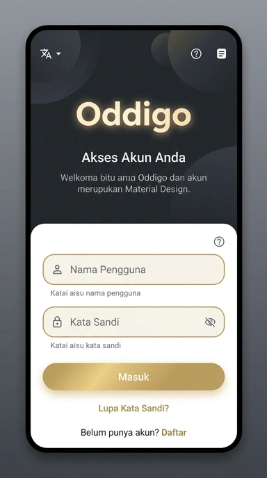 Masuk Akun oddigo untuk Pengguna Android Indonesia